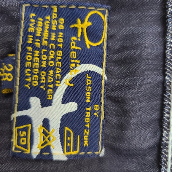 Fidelity Bella Donna vintage women's blue mid rise boot cut casual jeans, Sz 28 - Picture 5 of 10